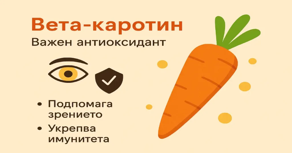 Бета Каротин - информация, ползи и мнения Бета-каротин – морков, ползи за зрението и имунитета