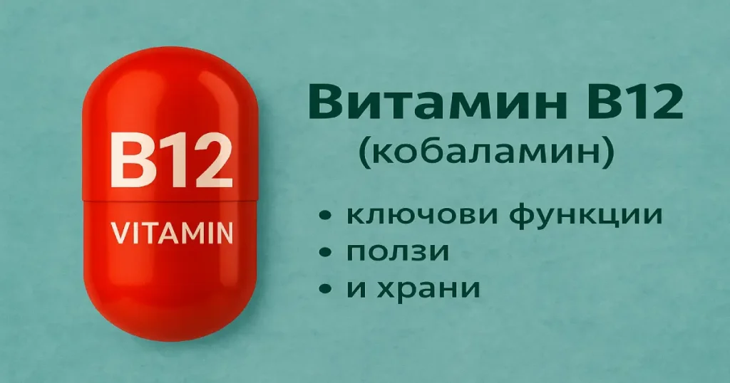 Витамин Б12 - информация, ползи, мнения Витамин B12 (кобаламин) – ключови функции, ползи и хранителни източници